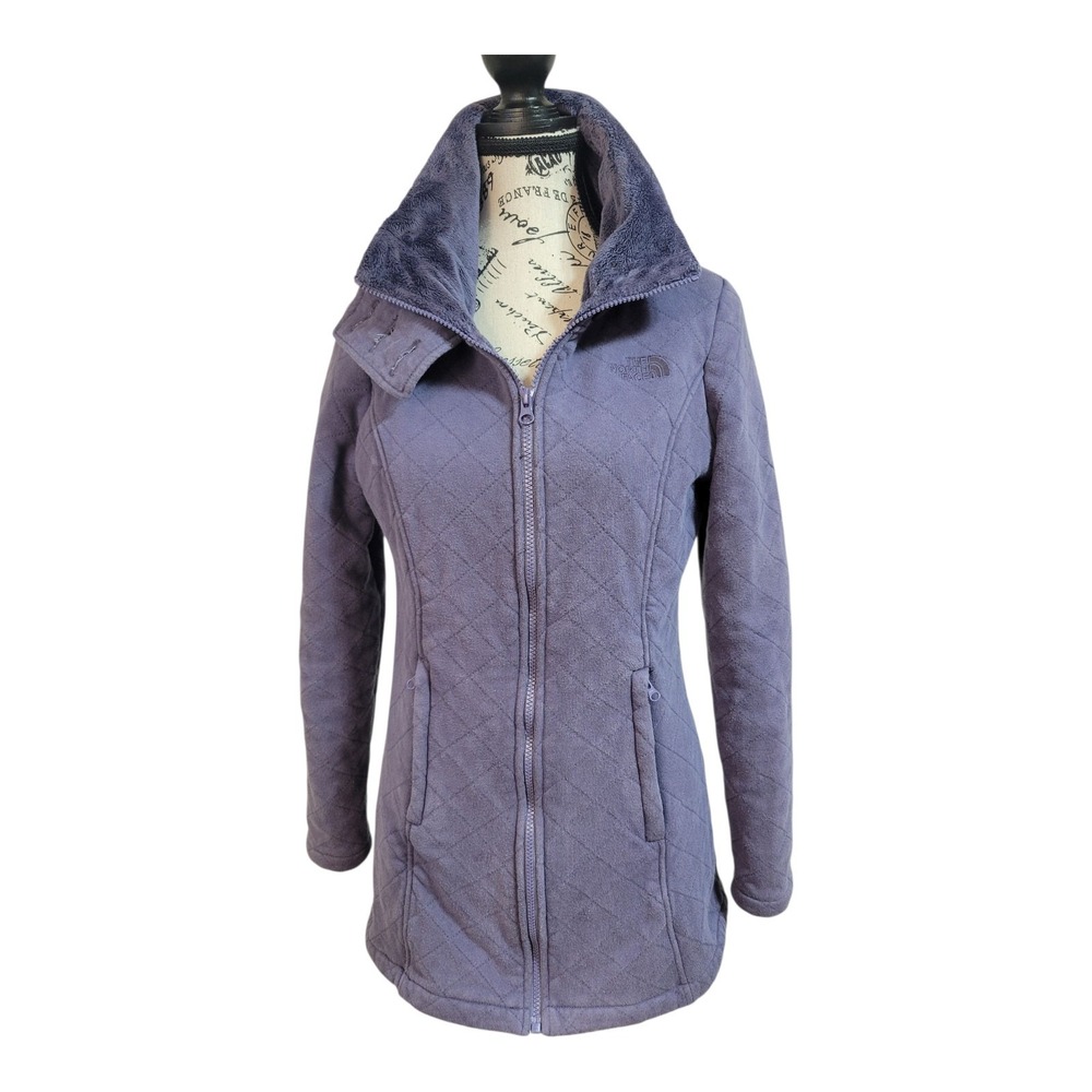 The North Face Reditum Quilted Fleece Jacket‎ Purple Funnel Neck Parka Women's S - Picture 4 of 11